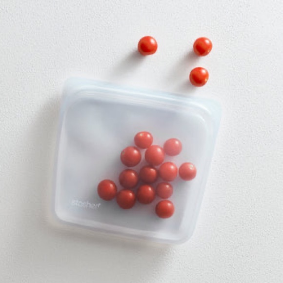 New Stasher x4 lot sandwich &snack size reusable silicone bag storage organizer - Picture 5 of 11